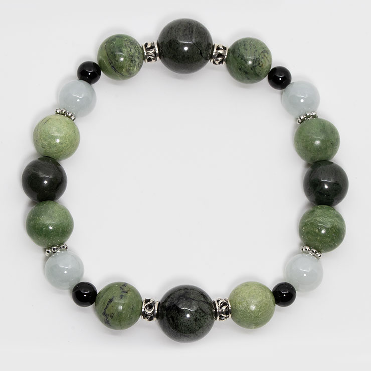 【一点もの】神居古潭石・ドラゴンアイ デザインブレスレット