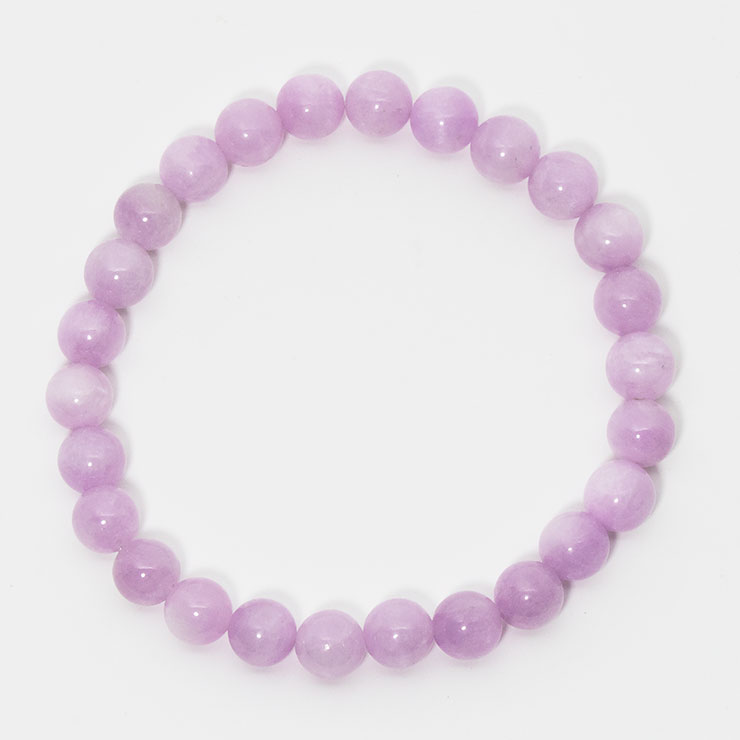 【一点もの】クンツァイト8mm シンプルブレスレット【鑑別書付き】