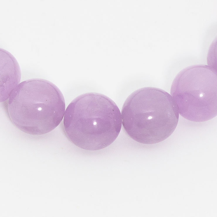 【一点もの】クンツァイト10mm シンプルブレスレット【鑑別書付き】