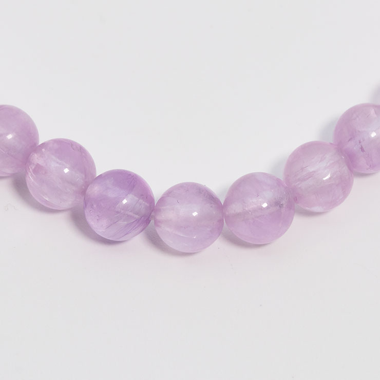 【一点もの】クンツァイト6mm シンプルブレスレット【鑑別書付き】