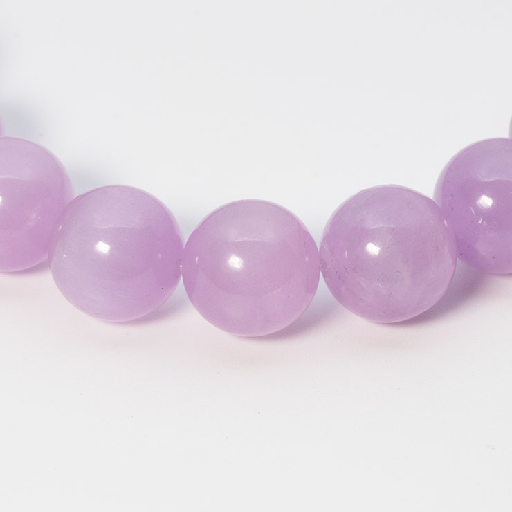 【一点もの】クンツァイト10mm シンプルブレスレット【鑑別書付き】