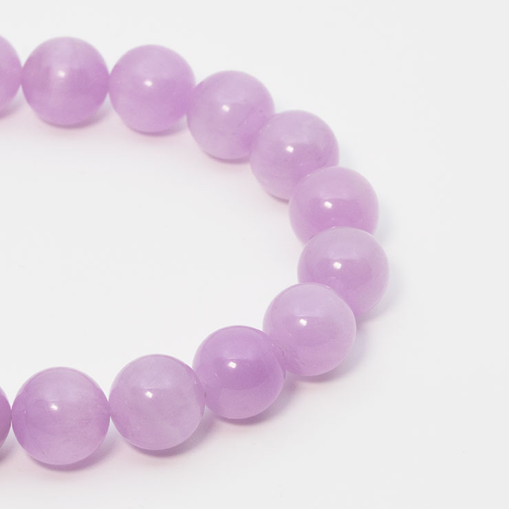 【一点もの】クンツァイト10mm シンプルブレスレット【鑑別書付き】