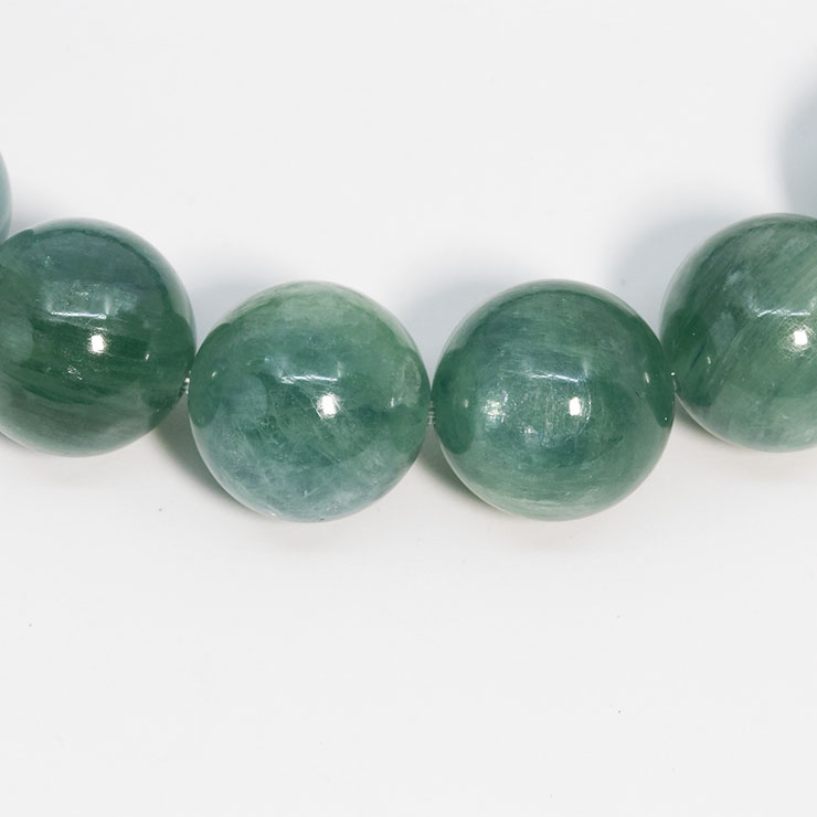 【一点もの】グリーンカイヤナイト11mm シンプルブレスレット