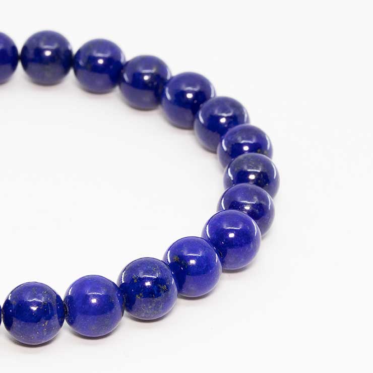 【一点もの】ラピスラズリSA 8mm シンプルブレスレット【鑑別書付き】