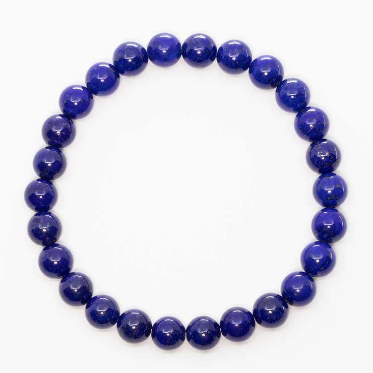 【一点もの】ラピスラズリSA 8mm シンプルブレスレット【鑑別書付き】