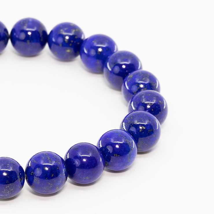 【一点もの】ラピスラズリSA 10mm シンプルブレスレット【鑑別書付き】