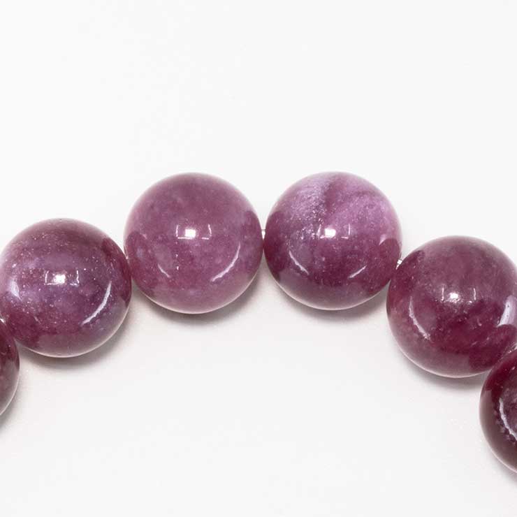 【一点もの】アグリゲートピンクマイカ12mm シンプルブレスレット【鑑別書付き】