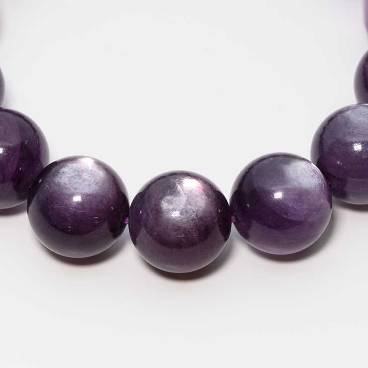 【一点もの】パープルマイカ14mm シンプルブレスレット