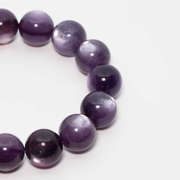 【一点もの】パープルマイカ14mm シンプルブレスレット