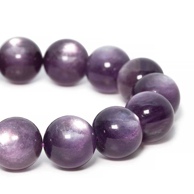 【一点もの】パープルマイカ14mm シンプルブレスレット