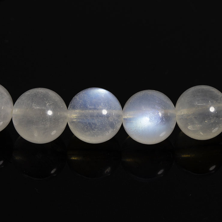 【一点もの】ブルームーンストーン8mm シンプルブレスレット【鑑別書付き】