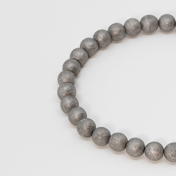 【一点もの】アイアンメテオライト（ムオニナルスタ隕石） シンプルブレスレット【鑑別書付き】