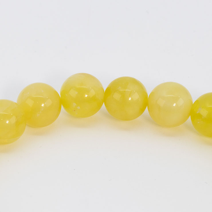 【一点もの】イエローオパール8mm シンプルブレスレット【鑑別書付き】