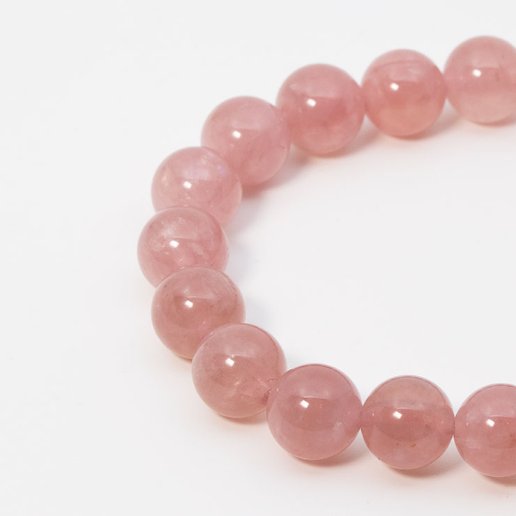 【一点もの】スターディープローズ10mm シンプルブレスレット【鑑別書付き】