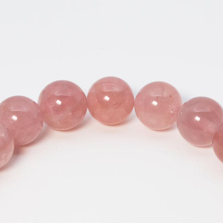 【一点もの】スターディープローズ10mm シンプルブレスレット【鑑別書付き】