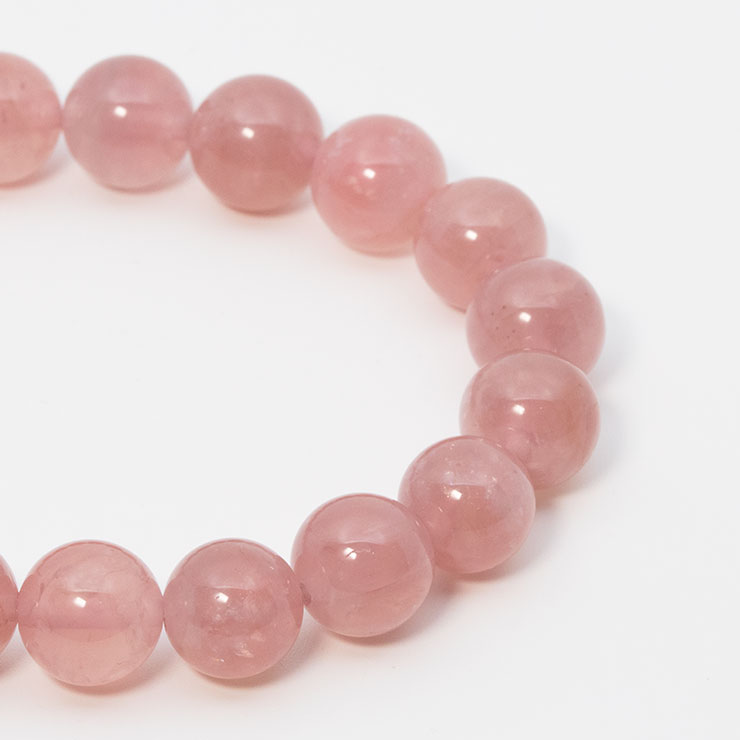 【一点もの】スターディープローズ10mm シンプルブレスレット【鑑別書付き】