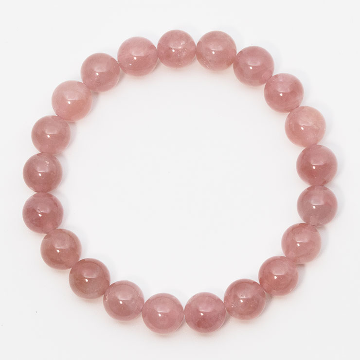 【一点もの】スターディープローズ10mm シンプルブレスレット【鑑別書付き】