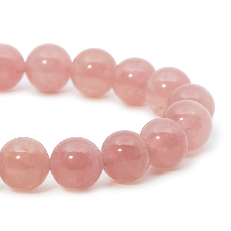 【一点もの】スターディープローズ10mm シンプルブレスレット【鑑別書付き】