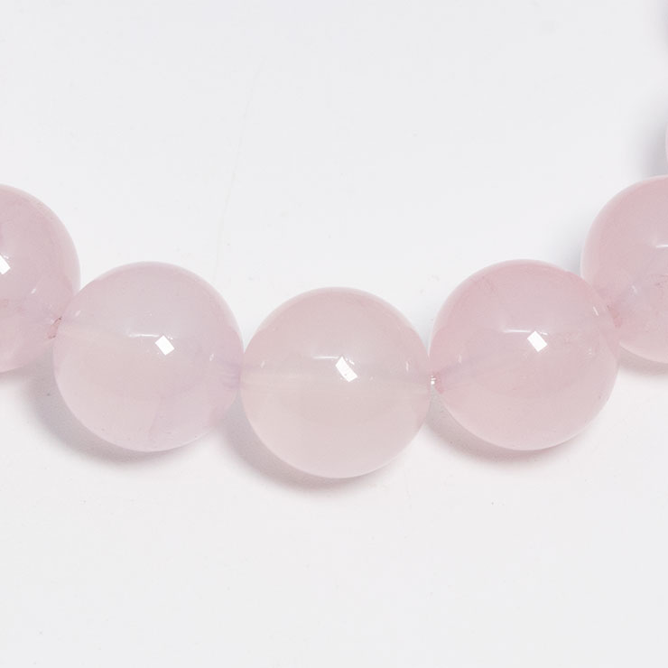 【一点もの】スターローズクォーツ12mm シンプルブレスレット【鑑別書付き】