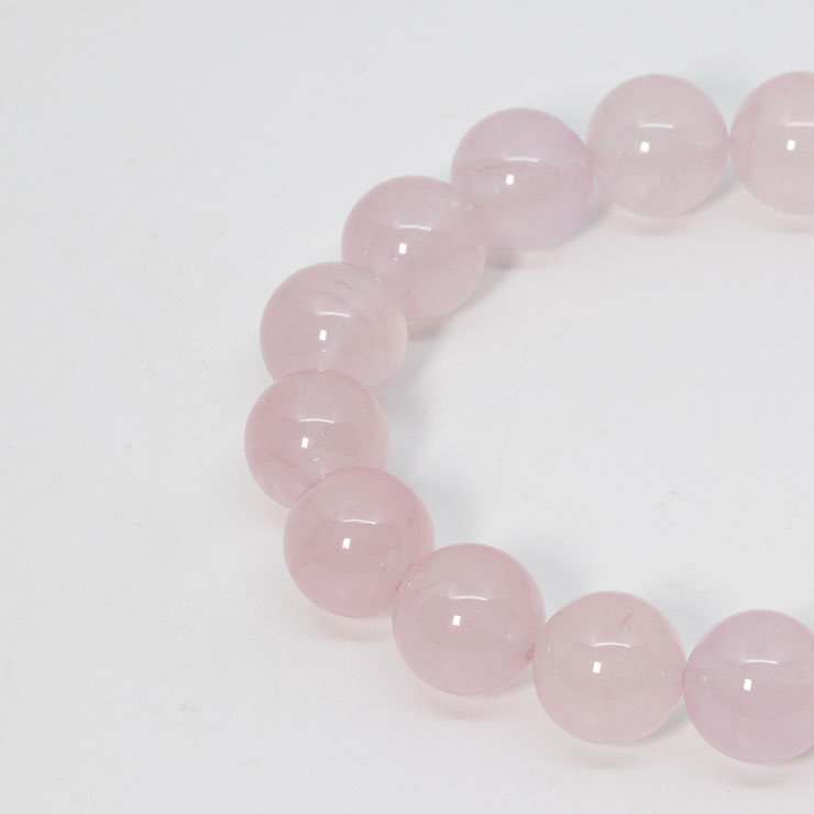 【一点もの】スターローズクォーツ12mm シンプルブレスレット【鑑別書付き】