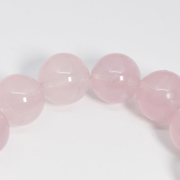 【一点もの】スターローズクォーツ12mm シンプルブレスレット【鑑別書付き】