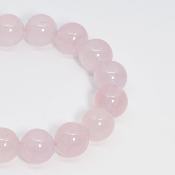 【一点もの】スターローズクォーツ12mm シンプルブレスレット【鑑別書付き】