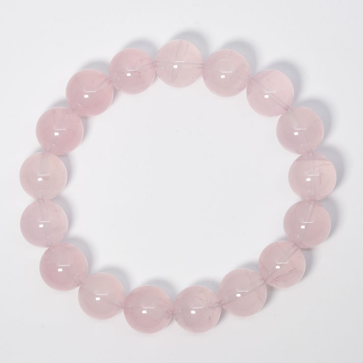 【一点もの】スターローズクォーツ12mm シンプルブレスレット【鑑別書付き】