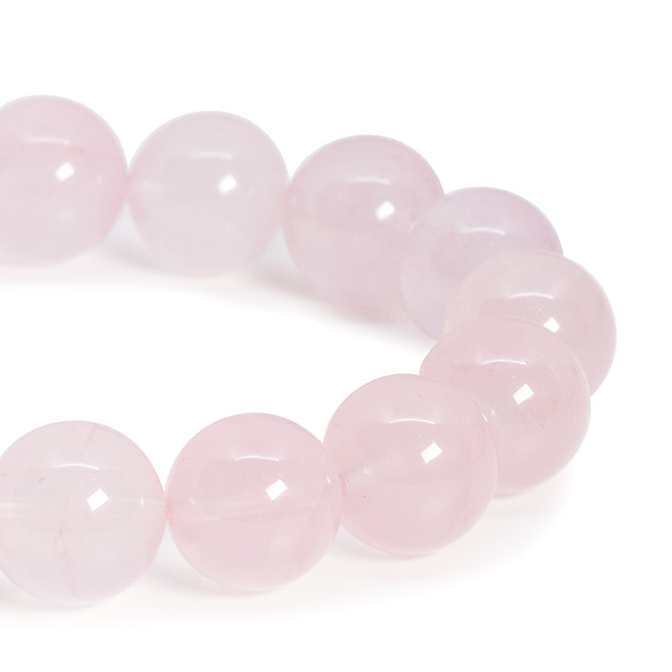 【一点もの】スターローズクォーツ12mm シンプルブレスレット【鑑別書付き】