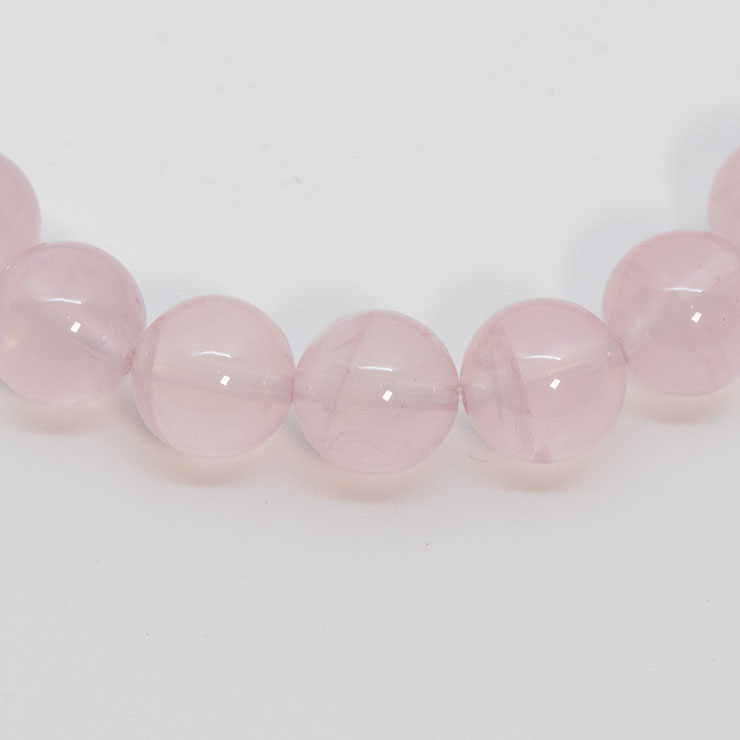 【一点もの】スターローズクォーツ9mm シンプルブレスレット【鑑別書付き】