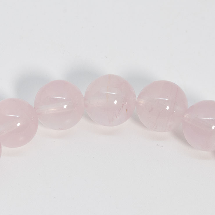 【一点もの】スターローズクォーツ9mm シンプルブレスレット【鑑別書付き】