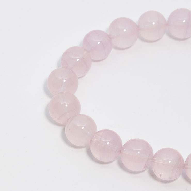 【一点もの】スターローズクォーツ9mm シンプルブレスレット【鑑別書付き】