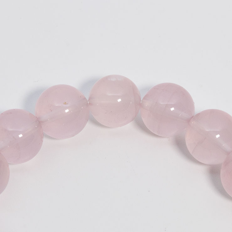 【一点もの】スターローズクォーツ9mm シンプルブレスレット【鑑別書付き】