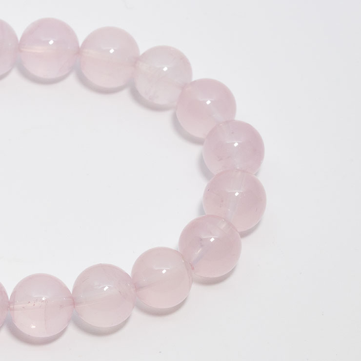 【一点もの】スターローズクォーツ9mm シンプルブレスレット【鑑別書付き】