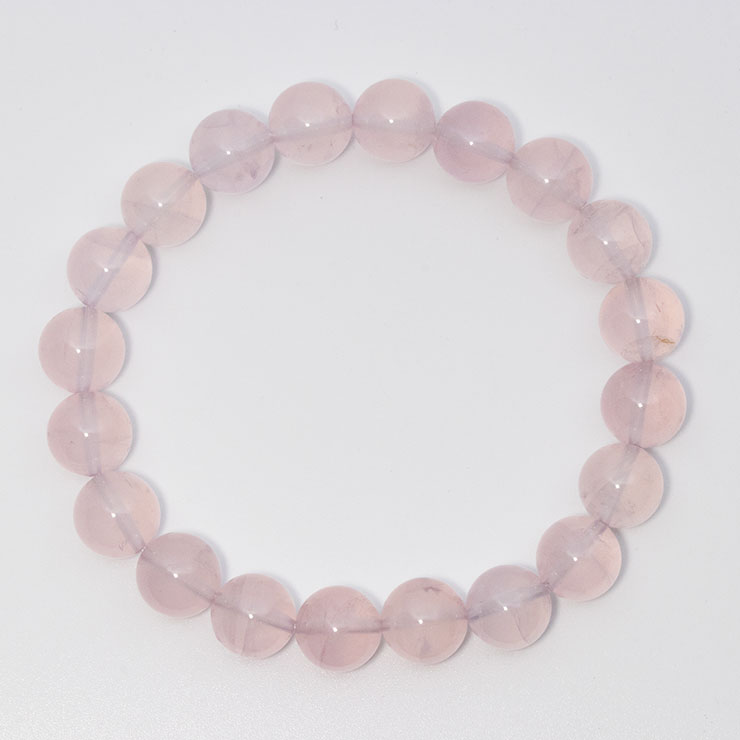 【一点もの】スターローズクォーツ10mm シンプルブレスレット【鑑別書付き】