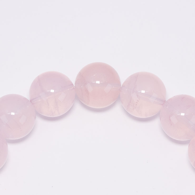 【一点もの】スターローズクォーツ12mm シンプルブレスレット