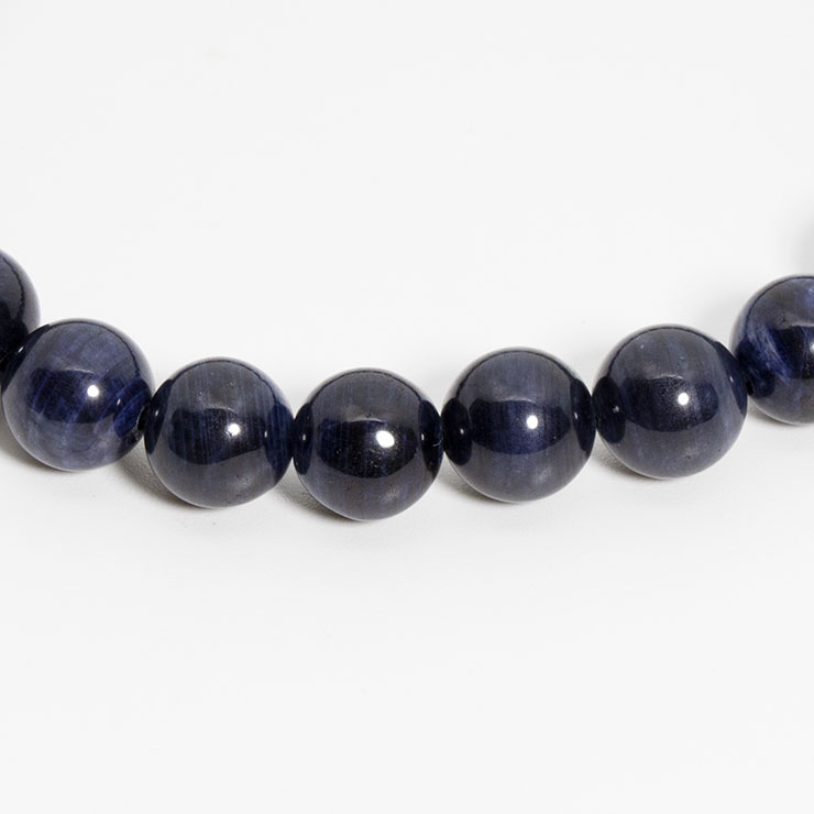 【一点もの】サファイア8mm シンプルブレスレット【鑑別書付き】