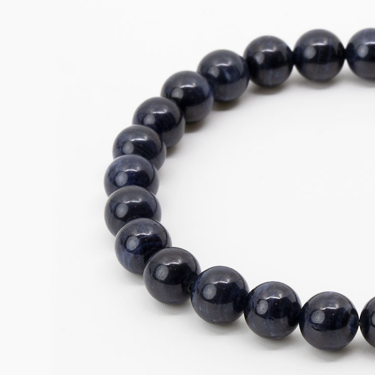 【一点もの】サファイア8mm シンプルブレスレット【鑑別書付き】