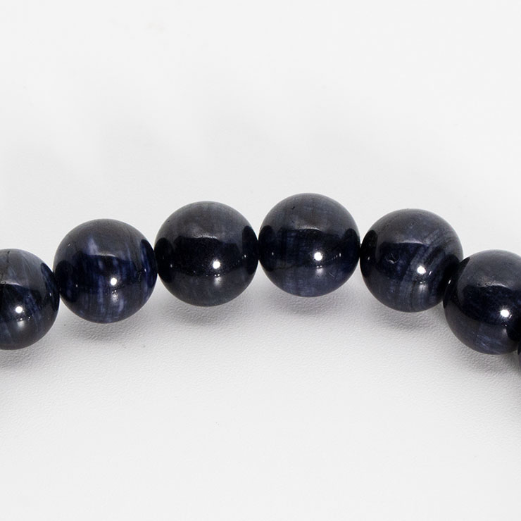 【一点もの】サファイア8mm シンプルブレスレット【鑑別書付き】