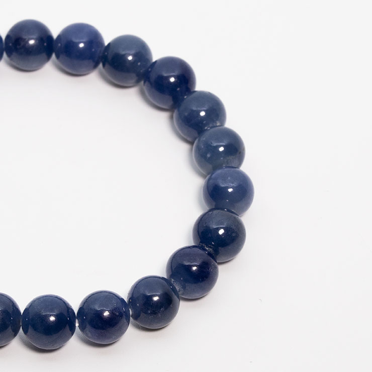 【一点もの】サファイア8mm シンプルブレスレット【鑑別書付き】