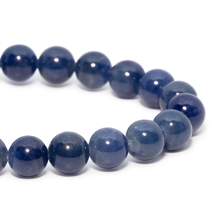 【一点もの】サファイア8mm シンプルブレスレット【鑑別書付き】