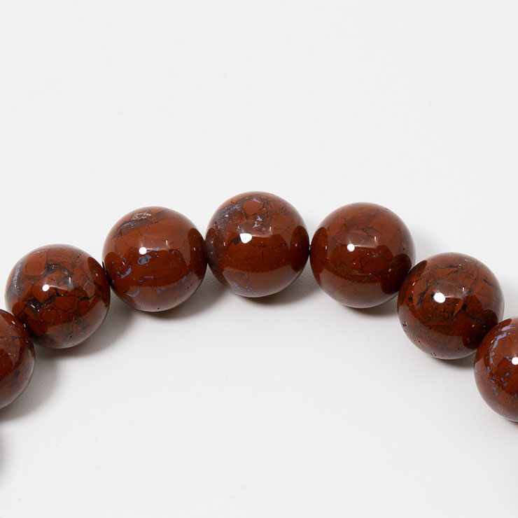 【一点もの】佐渡赤玉石10mm シンプルブレスレット【鑑別書付き】