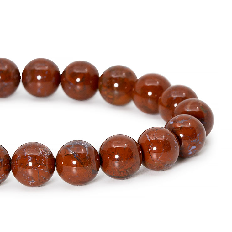【一点もの】佐渡赤玉石10mm シンプルブレスレット【鑑別書付き】
