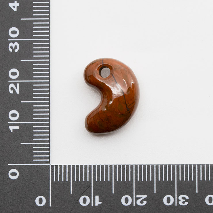 【一点もの】勾玉 佐渡赤玉石 18mm【鑑別書付き】