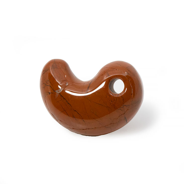 【一点もの】勾玉 佐渡赤玉石 19mm【鑑別書付き】