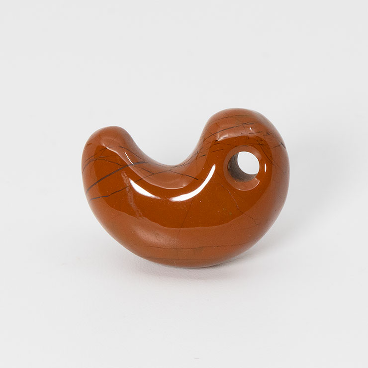 【一点もの】勾玉 佐渡赤玉石 18mm【鑑別書付き】