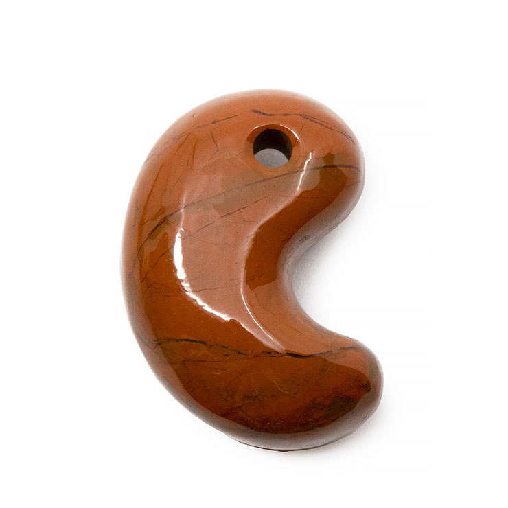 【一点もの】勾玉 佐渡赤玉石 24mm【鑑別書付き】