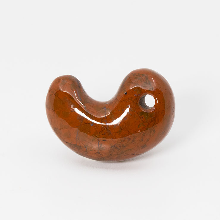 【一点もの】勾玉 佐渡赤玉石 24mm【鑑別書付き】