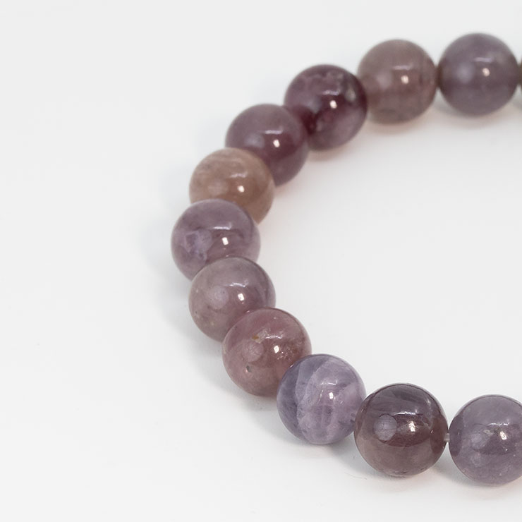 【一点もの】マルチカラースピネル9mm シンプルブレスレット【鑑別書付き】