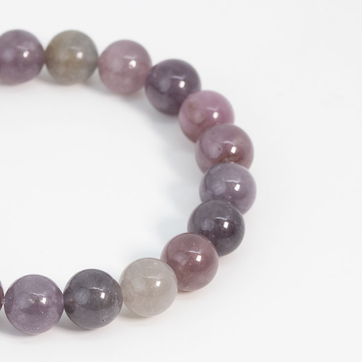 【一点もの】マルチカラースピネル9mm シンプルブレスレット【鑑別書付き】