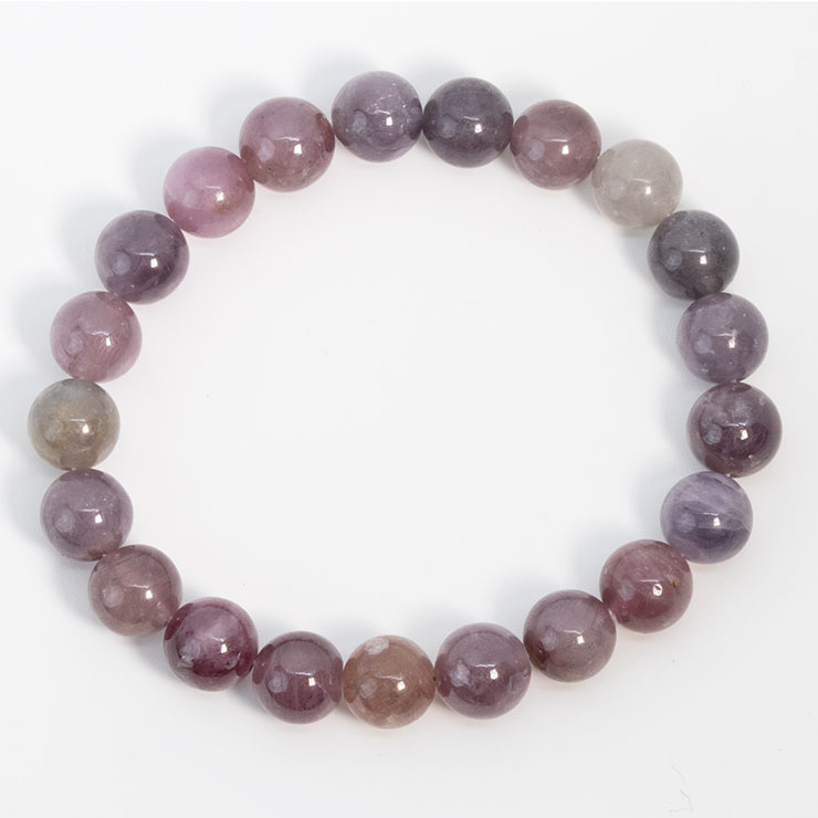 【一点もの】マルチカラースピネル9mm シンプルブレスレット【鑑別書付き】